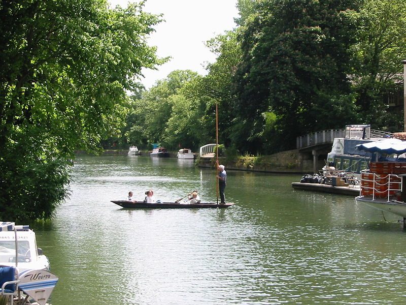 Punting on the Isis (River Thames) at Oxford.