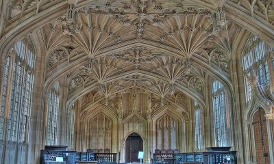 The Bodleian Library - The ceiling of the old library or Divinity School.